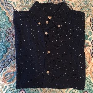 Navy / White Diamond Large Button Down Shirt